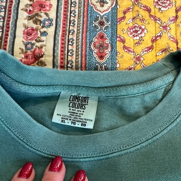 Comfort Colors Golden Retriever Teal Crewneck - Picture 2 of 6